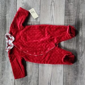 Ralph Lauren Quilted Plaid Holiday Romper NWT